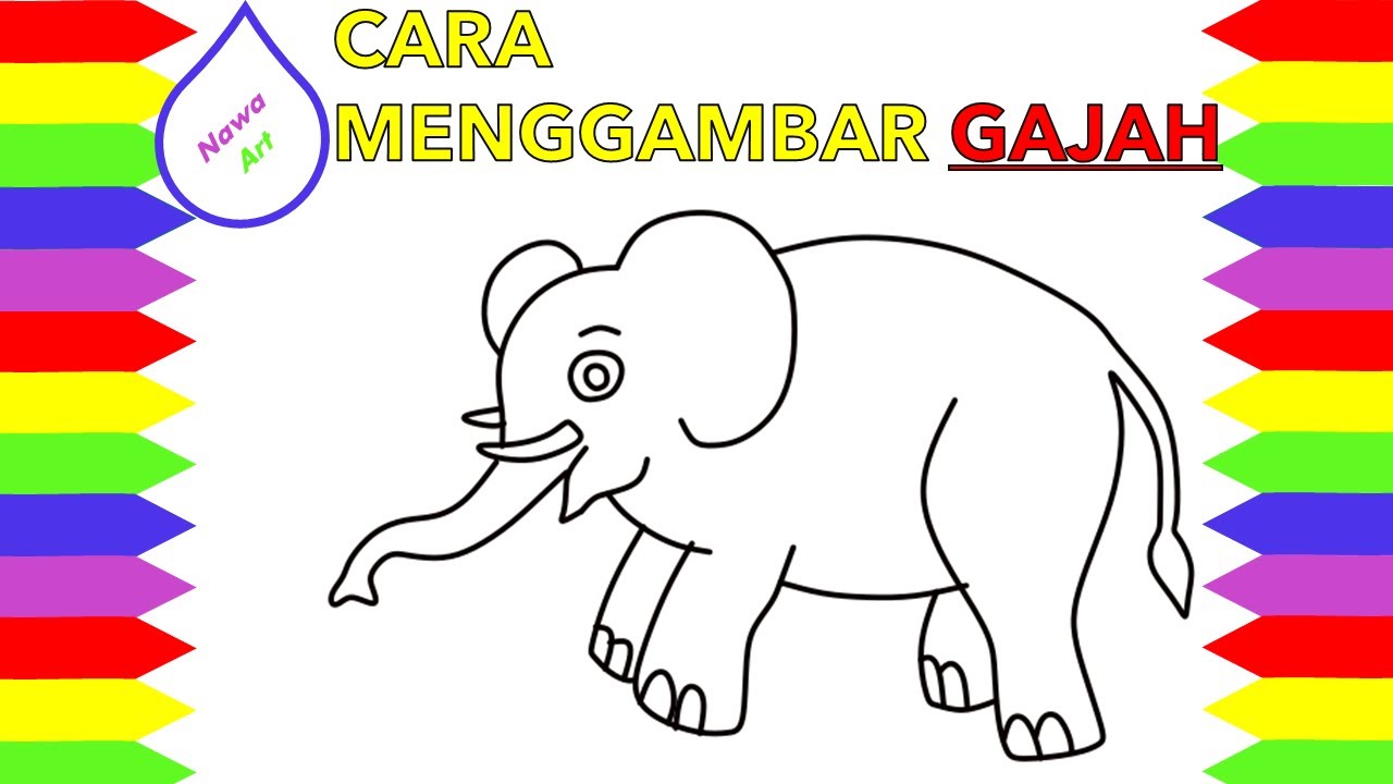 Detail Menggambar Gajah Anak Tk Nomer 33