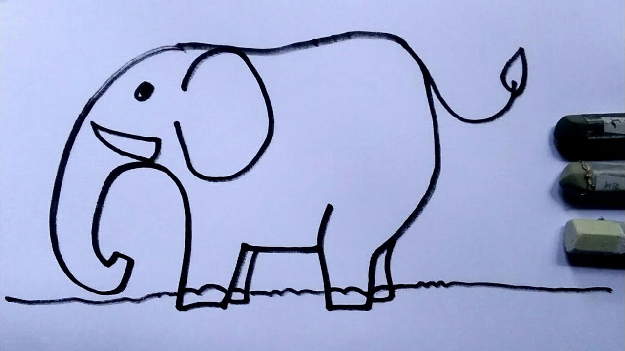 Detail Menggambar Gajah Anak Tk Nomer 50