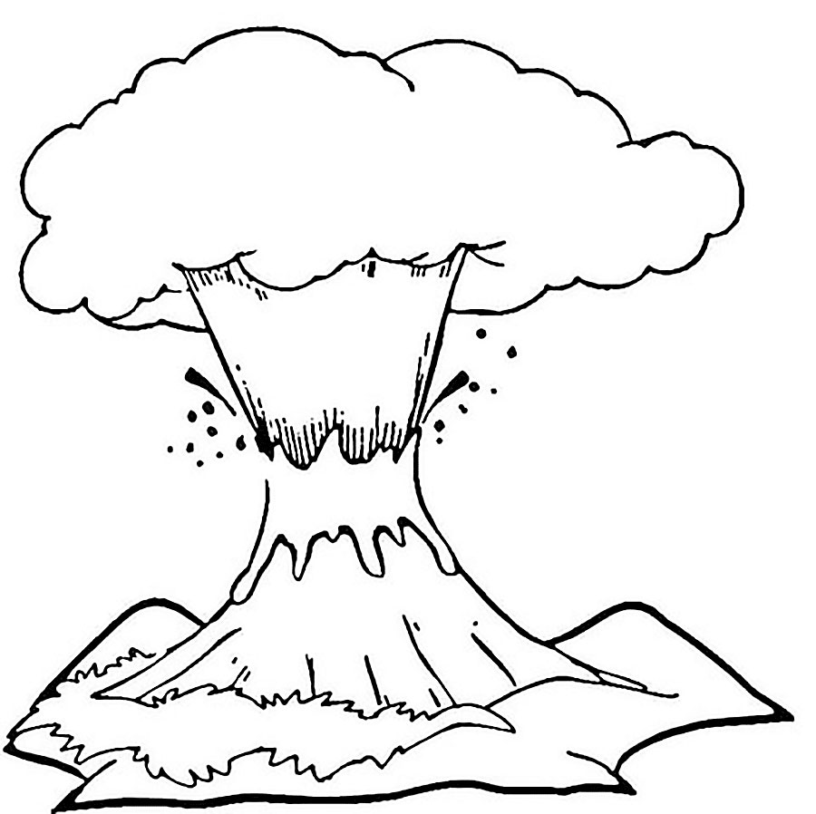 Detail Menggambar Gunung Meletus Nomer 23