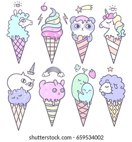 Detail Menggambar Ice Cream Unicorn Nomer 19