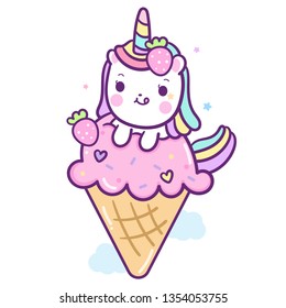 Detail Menggambar Ice Cream Unicorn Nomer 20