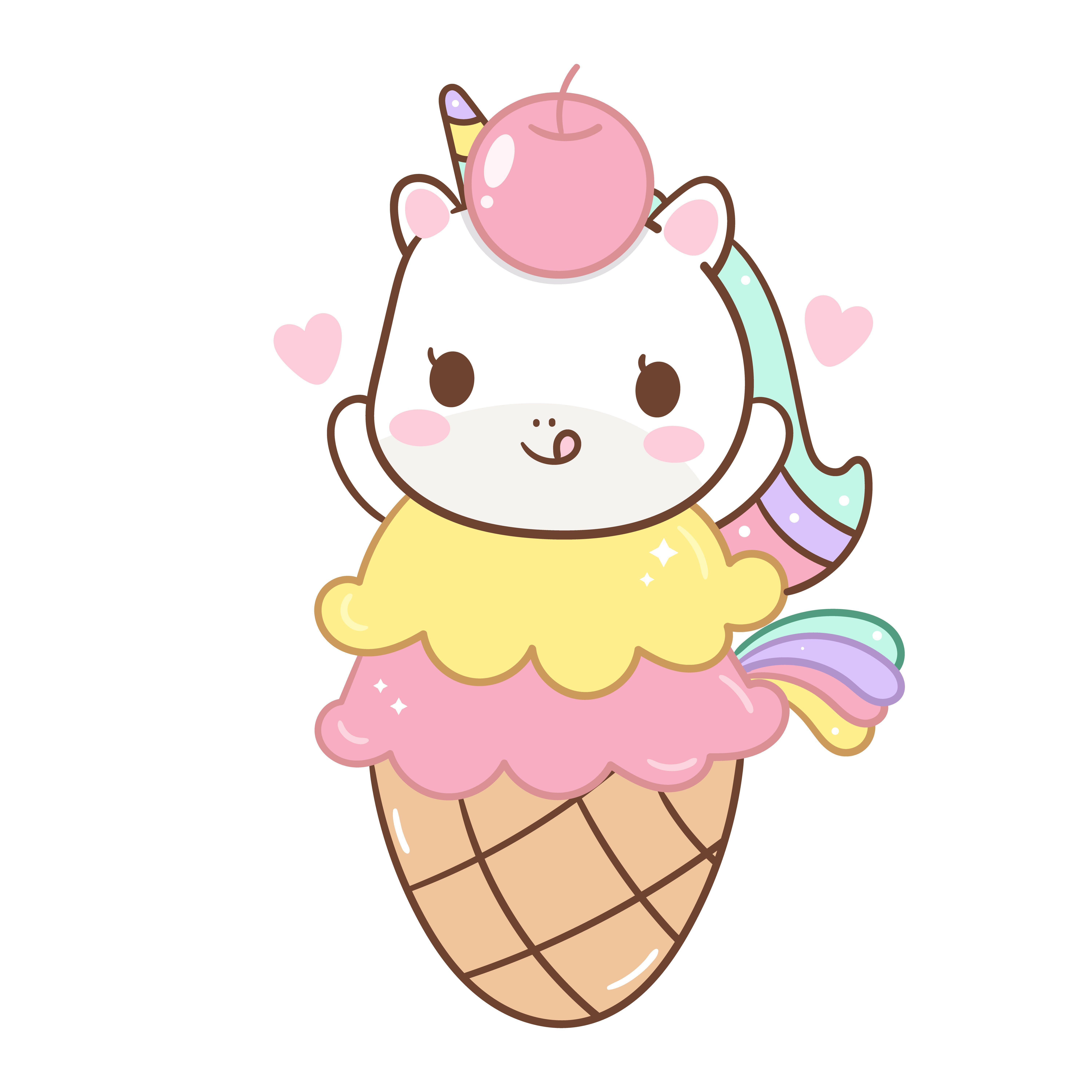 Detail Menggambar Ice Cream Unicorn Nomer 26