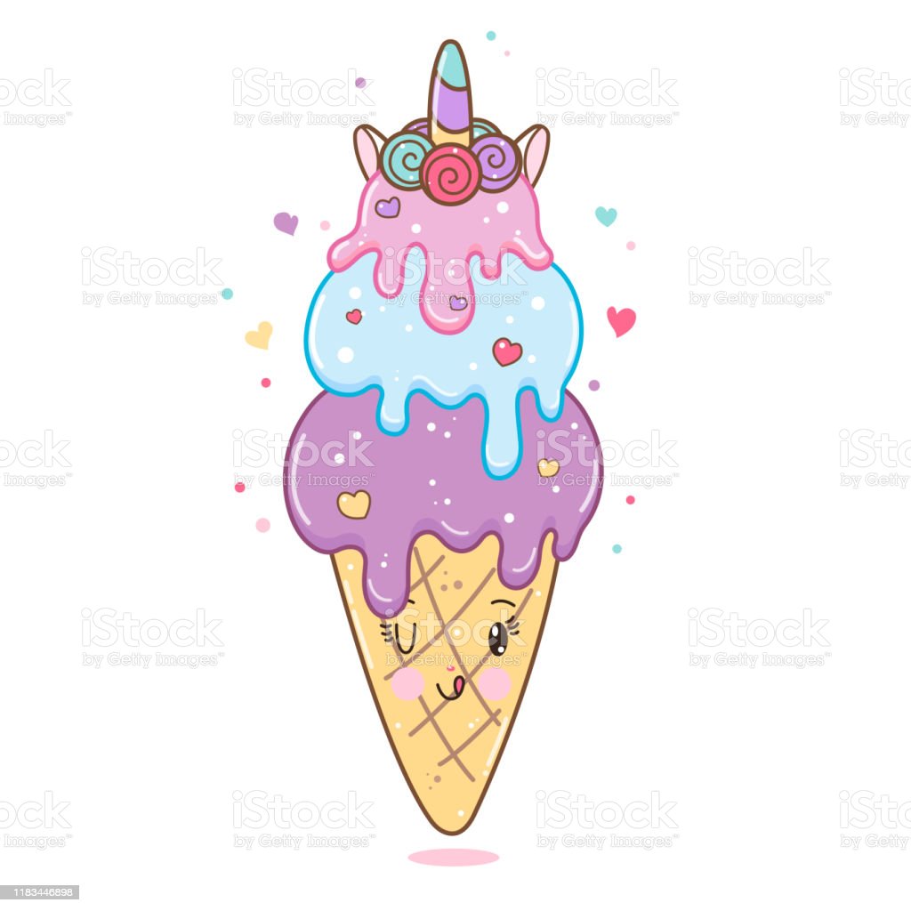 Detail Menggambar Ice Cream Unicorn Nomer 4