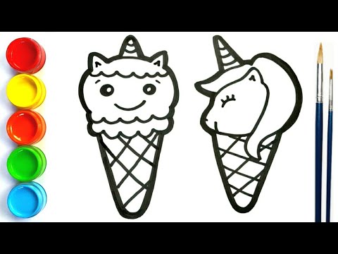 Detail Menggambar Ice Cream Unicorn Nomer 8