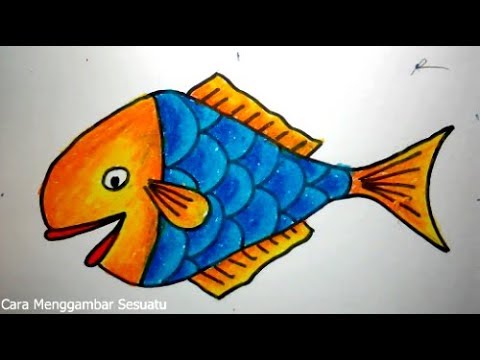 Detail Menggambar Ikan Anak Tk Nomer 7