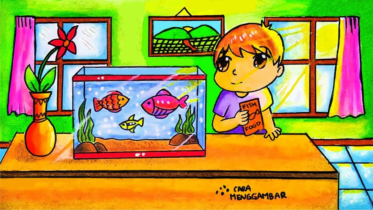 Detail Menggambar Ikan Di Aquarium Nomer 11