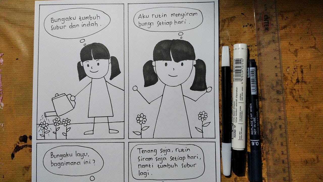 Detail Menggambar Ilustrasi Komik Nomer 8