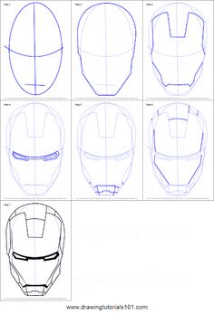 Detail Menggambar Iron Man Nomer 11