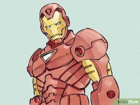 Detail Menggambar Iron Man Nomer 3