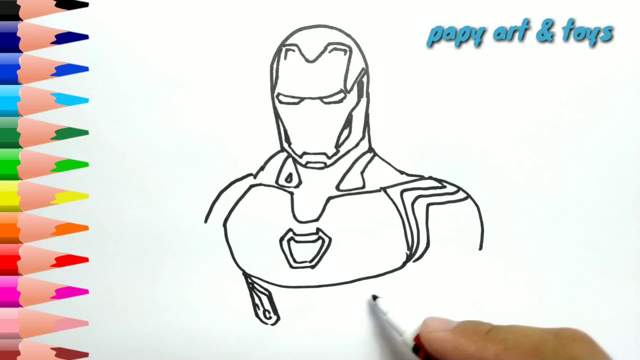 Detail Menggambar Iron Man Nomer 6