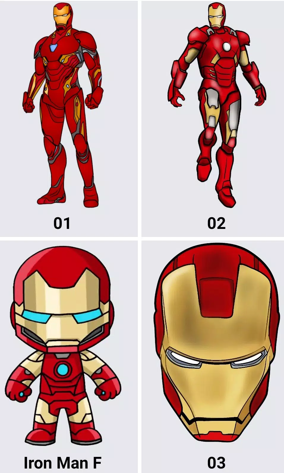 Detail Menggambar Iron Man Nomer 48