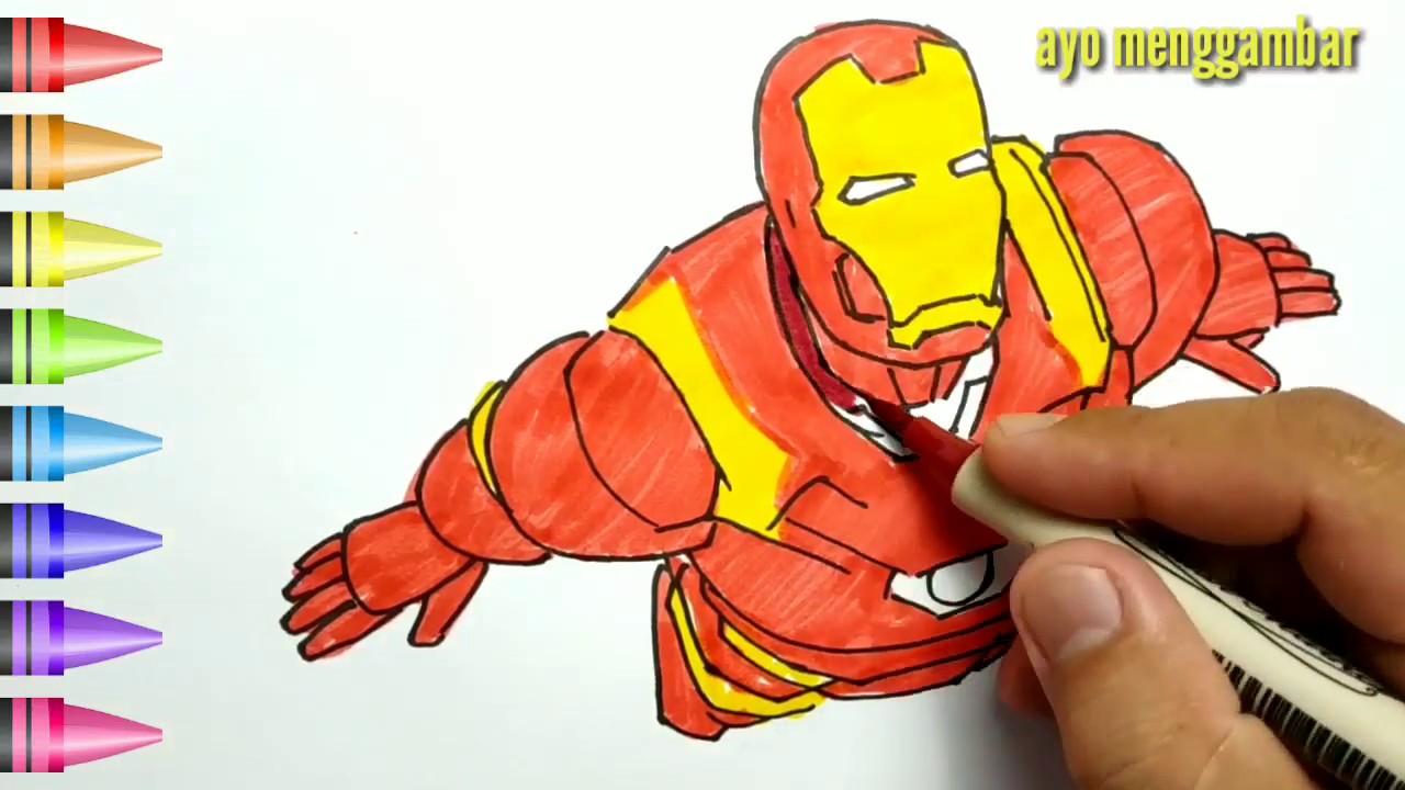 Detail Menggambar Iron Man Nomer 8