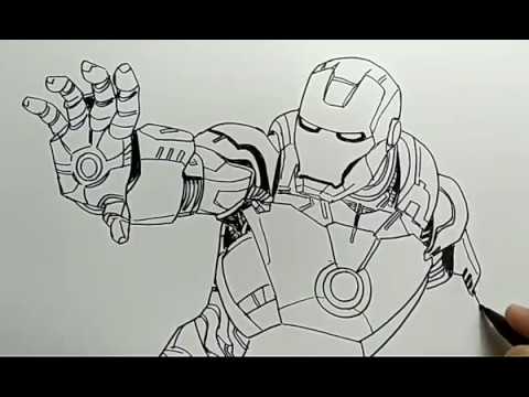 Detail Menggambar Iron Man Nomer 10