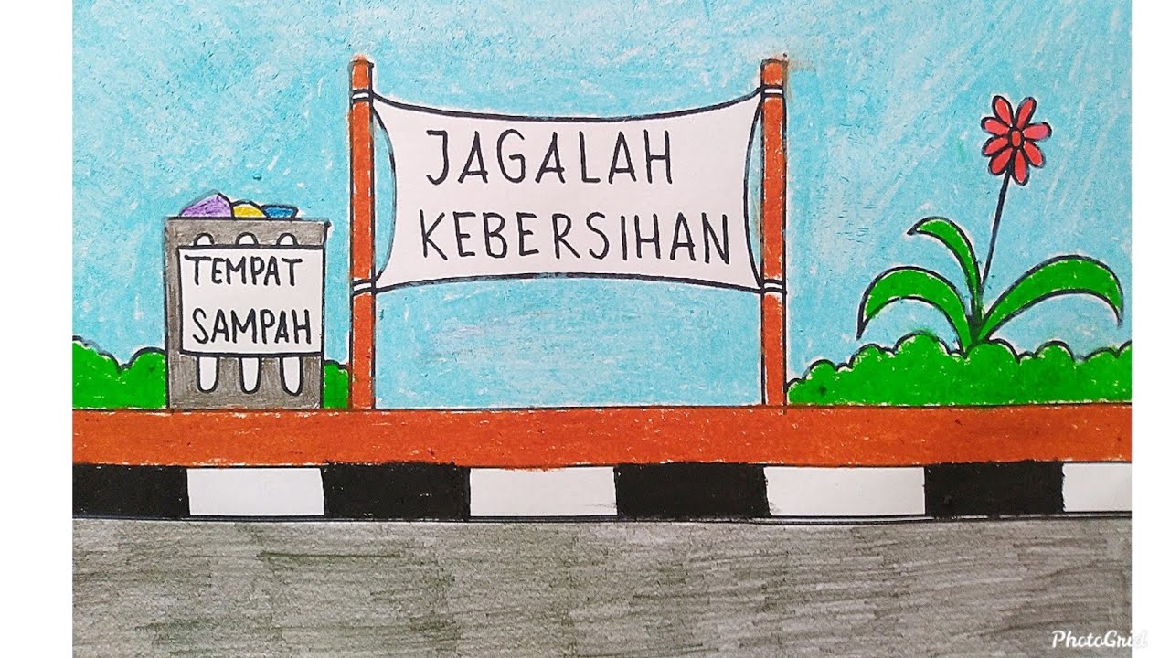 Detail Menggambar Kebersihan Lingkungan Nomer 37