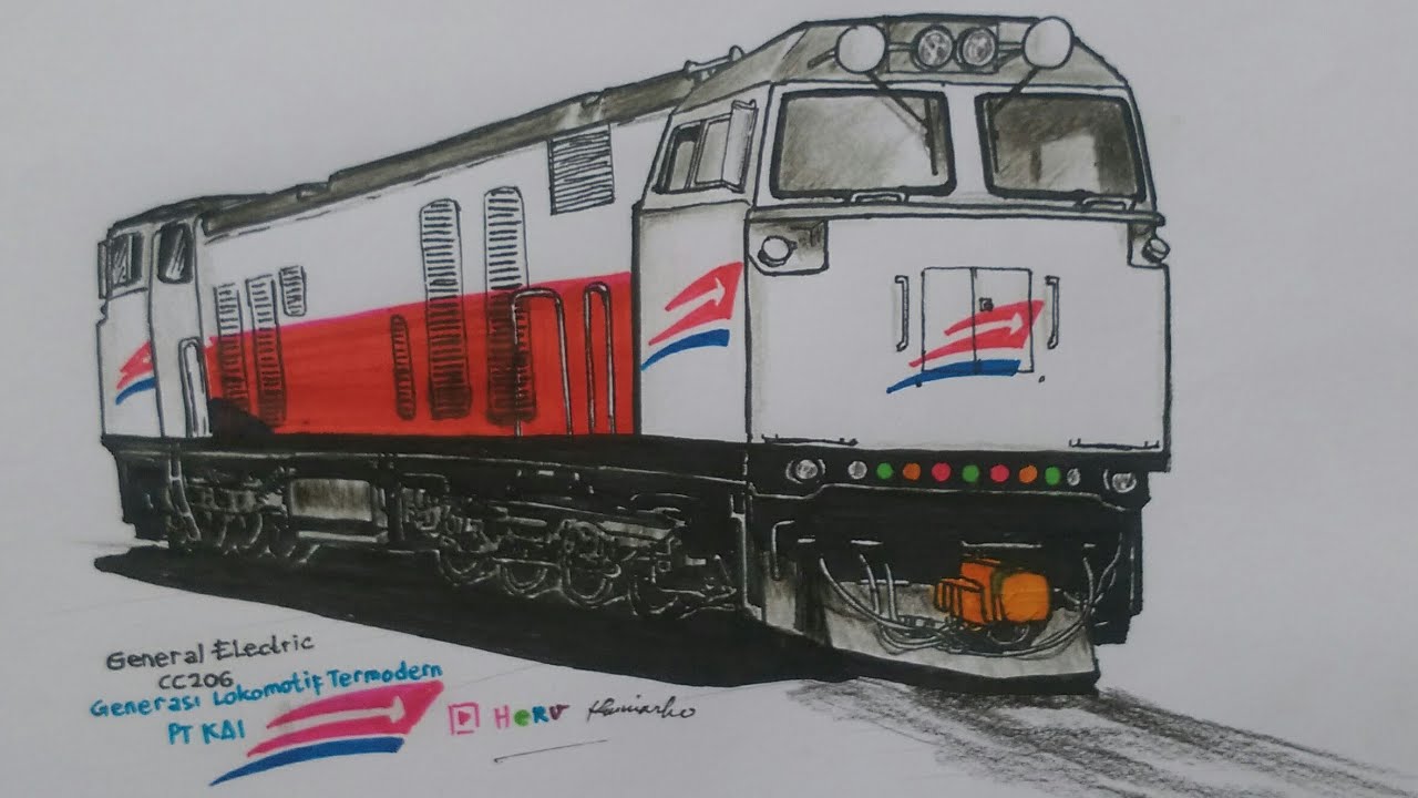 Detail Menggambar Kereta Api Nomer 27