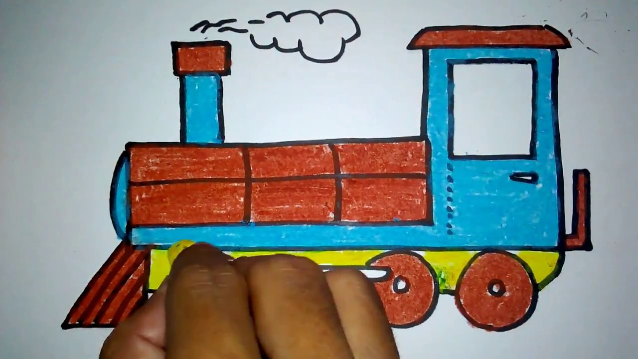 Detail Menggambar Kereta Api Anak Tk Nomer 8