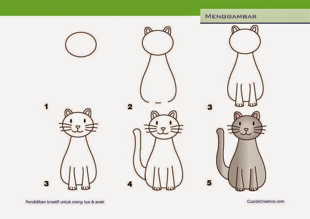 Detail Menggambar Kucing Anak Tk Nomer 4