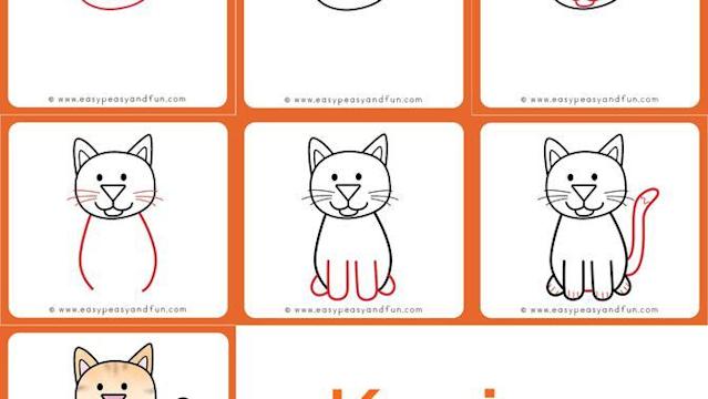 Detail Menggambar Kucing Mudah Nomer 19