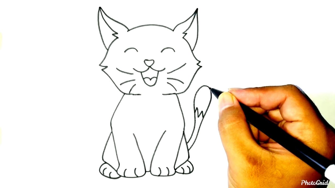 Detail Menggambar Kucing Mudah Nomer 35