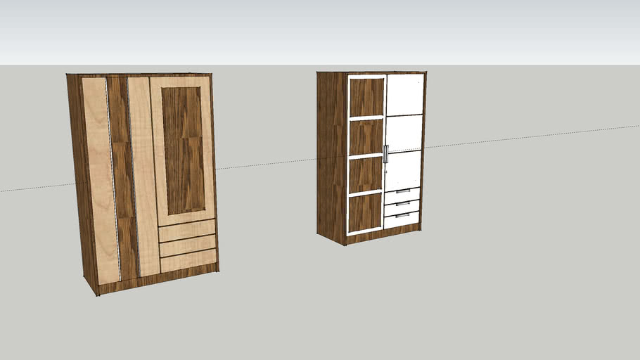 Detail Menggambar Lemari 3d Nomer 14