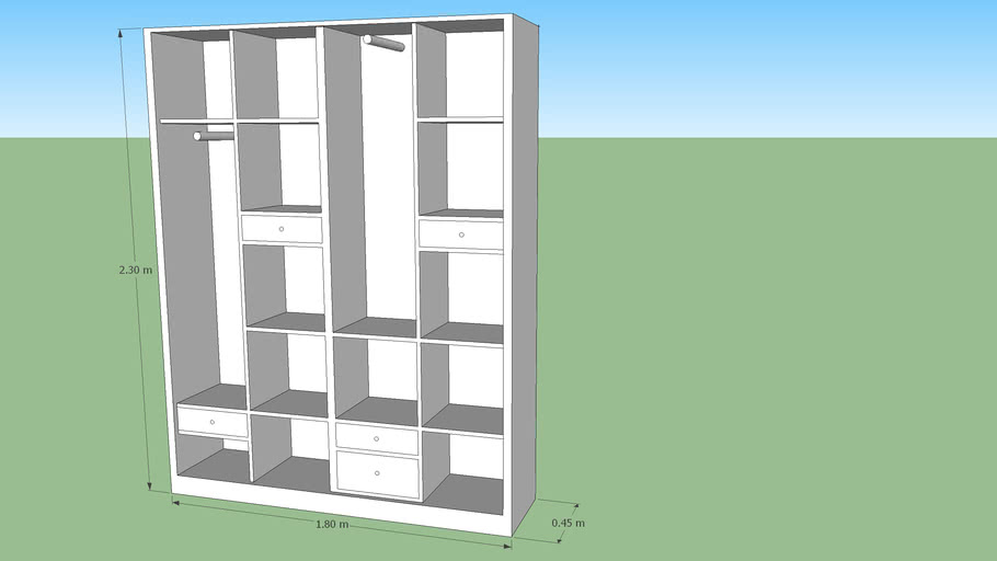 Detail Menggambar Lemari 3d Nomer 35