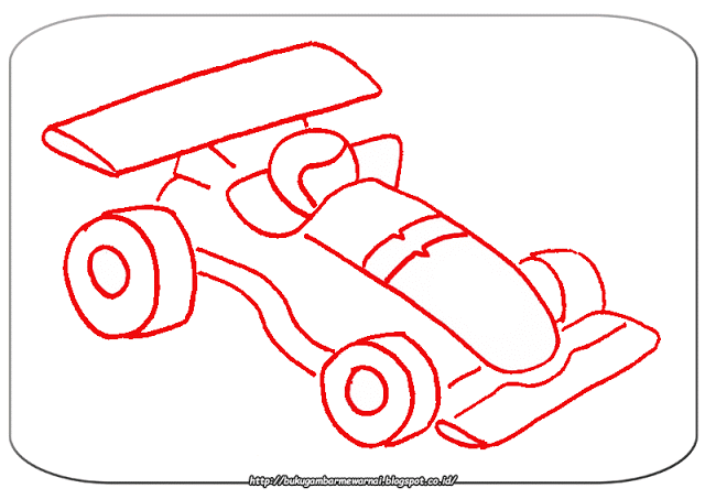 Detail Menggambar Mobil Balap Nomer 30