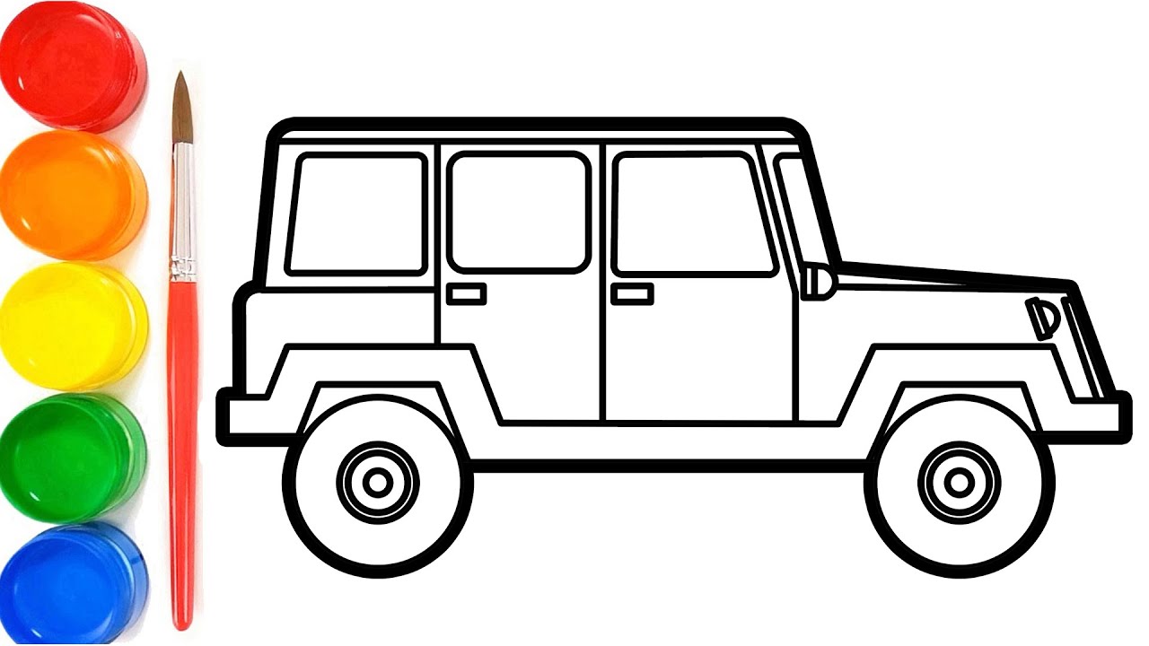 Detail Menggambar Mobil Jeep Nomer 2