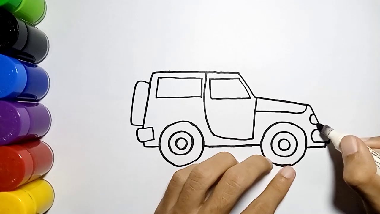 Detail Menggambar Mobil Jeep Nomer 16