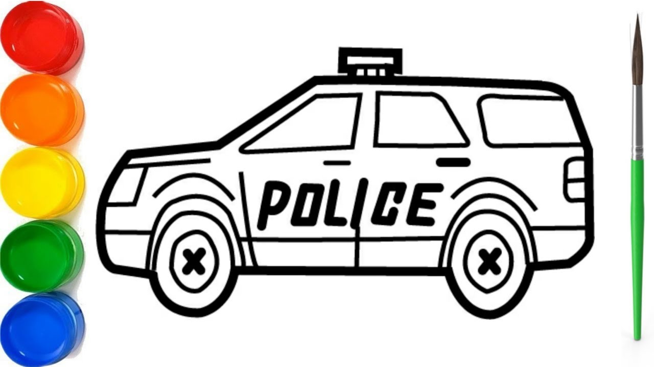 Detail Menggambar Mobil Polisi Nomer 44