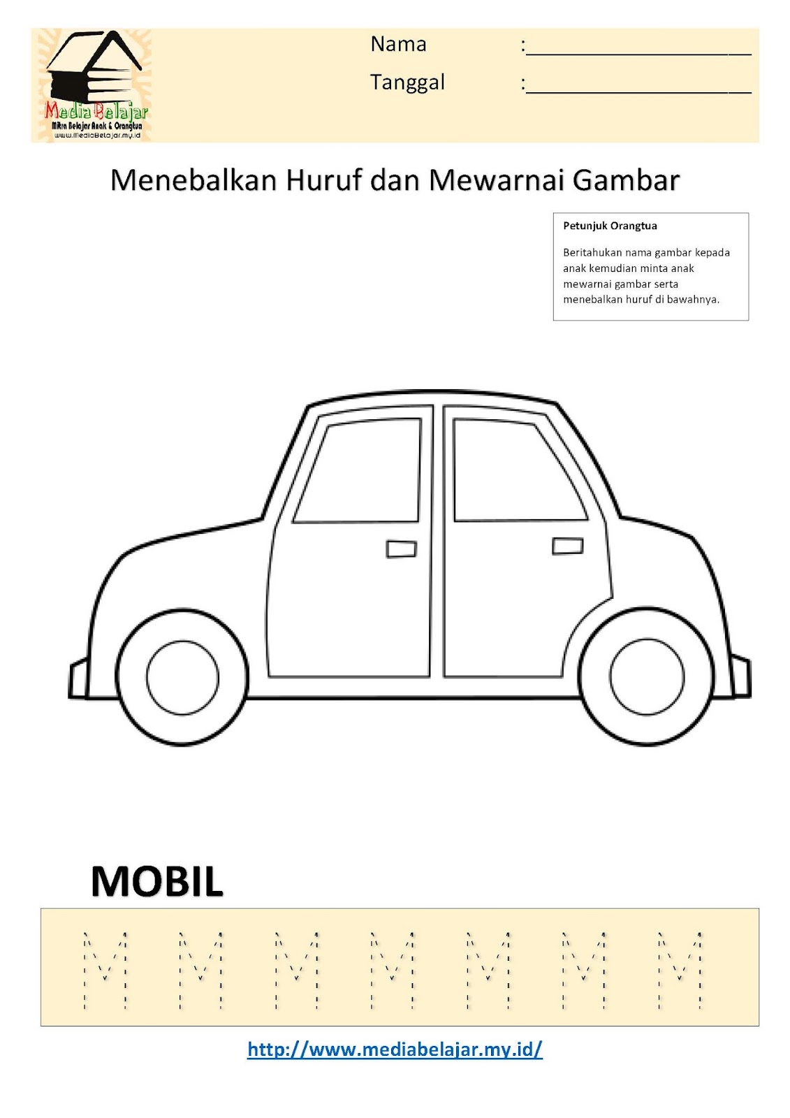 Detail Menggambar Mobil Untuk Anak Tk Nomer 47