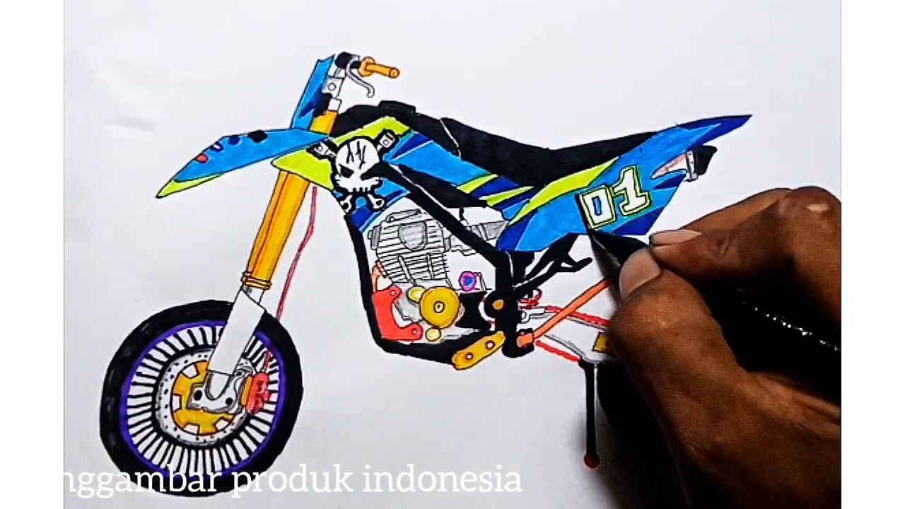 Detail Menggambar Motor Beat Nomer 52