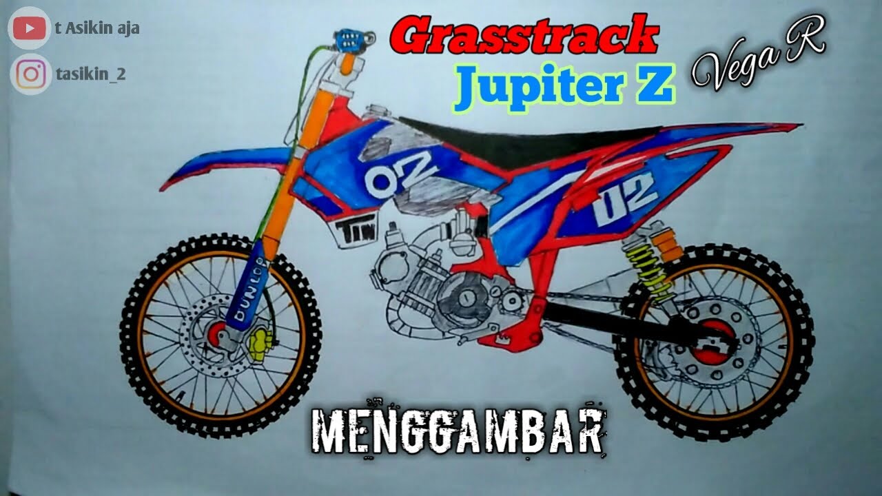 Detail Menggambar Motor Trail Nomer 21