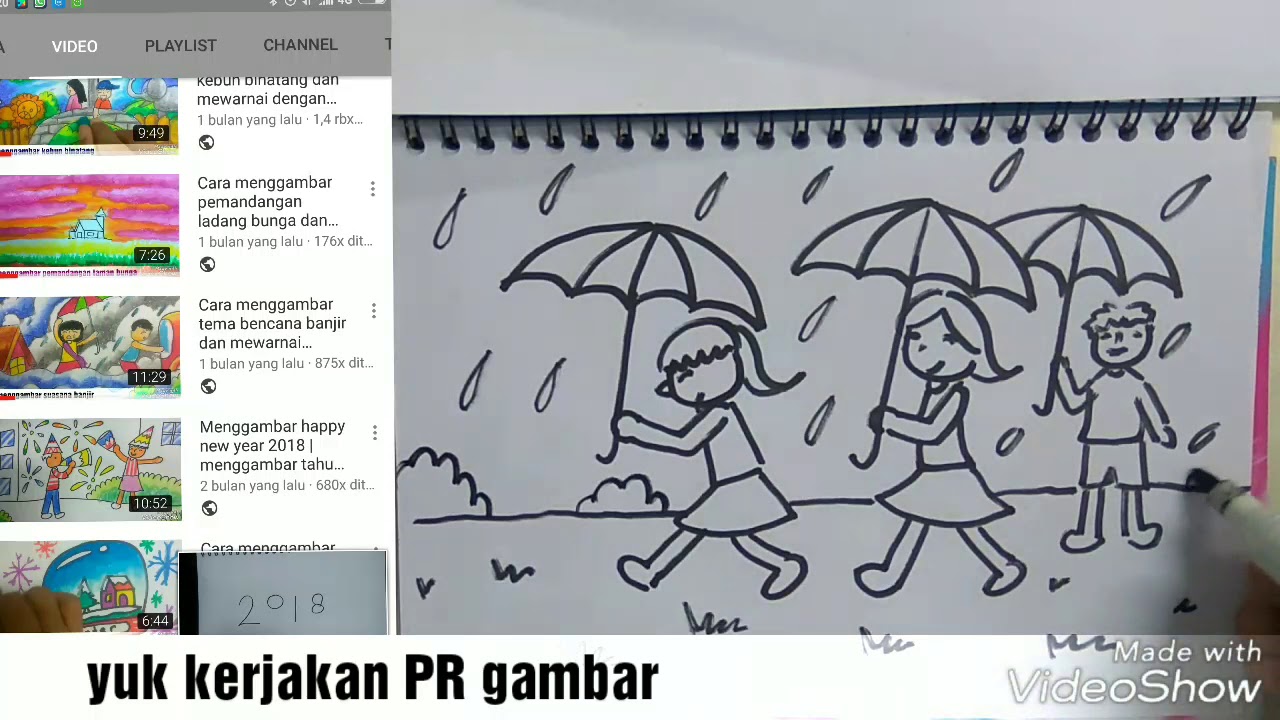 Detail Menggambar Musim Hujan Nomer 8