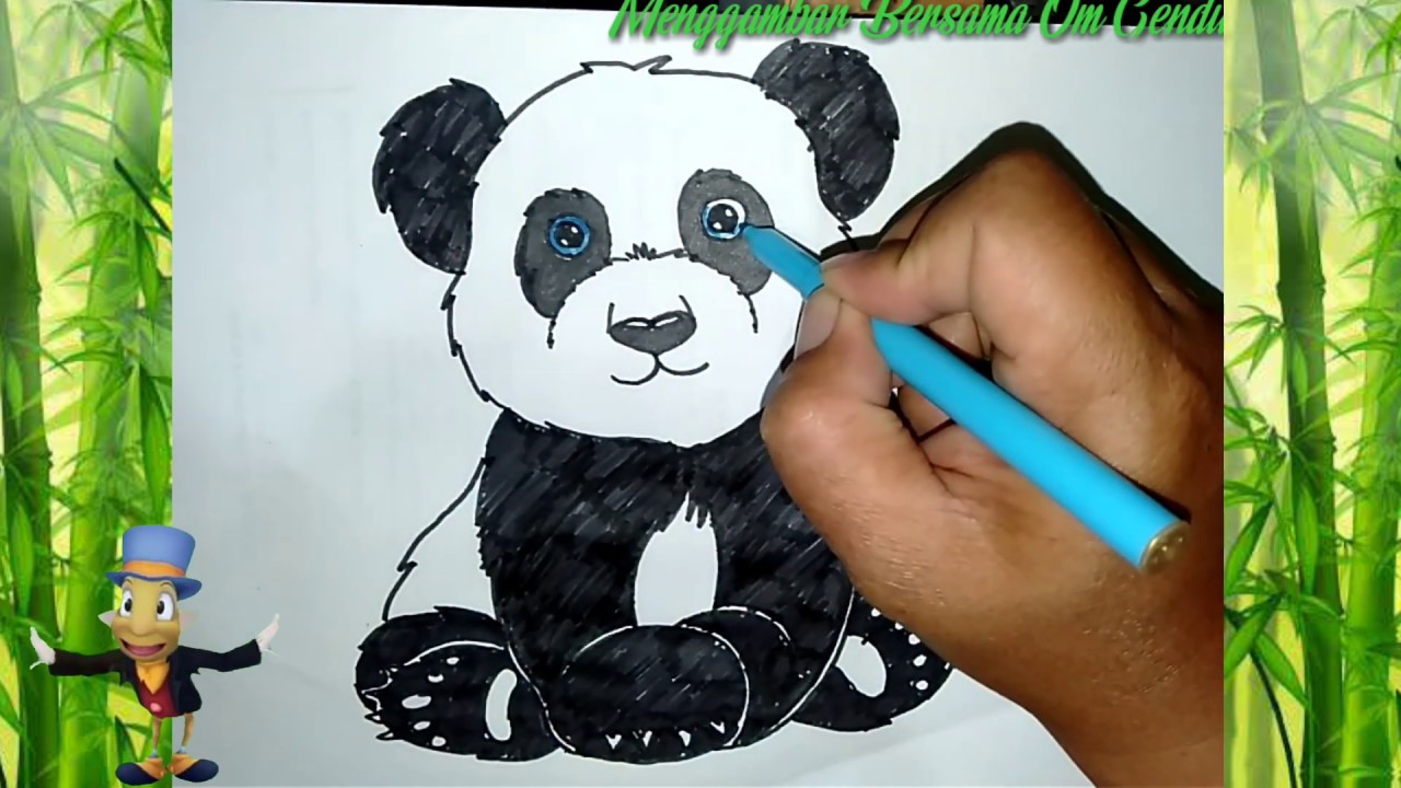 Detail Menggambar Panda Lucu Nomer 23