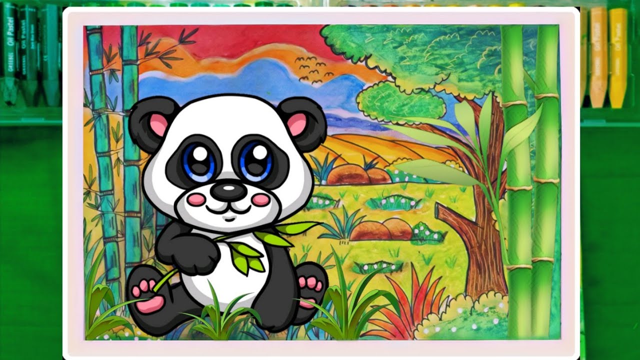 Detail Menggambar Panda Lucu Nomer 29