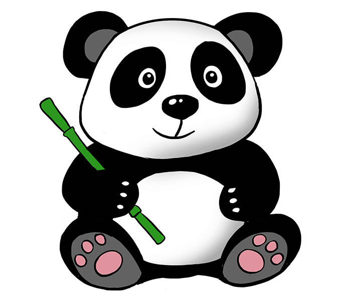 Detail Menggambar Panda Lucu Nomer 9