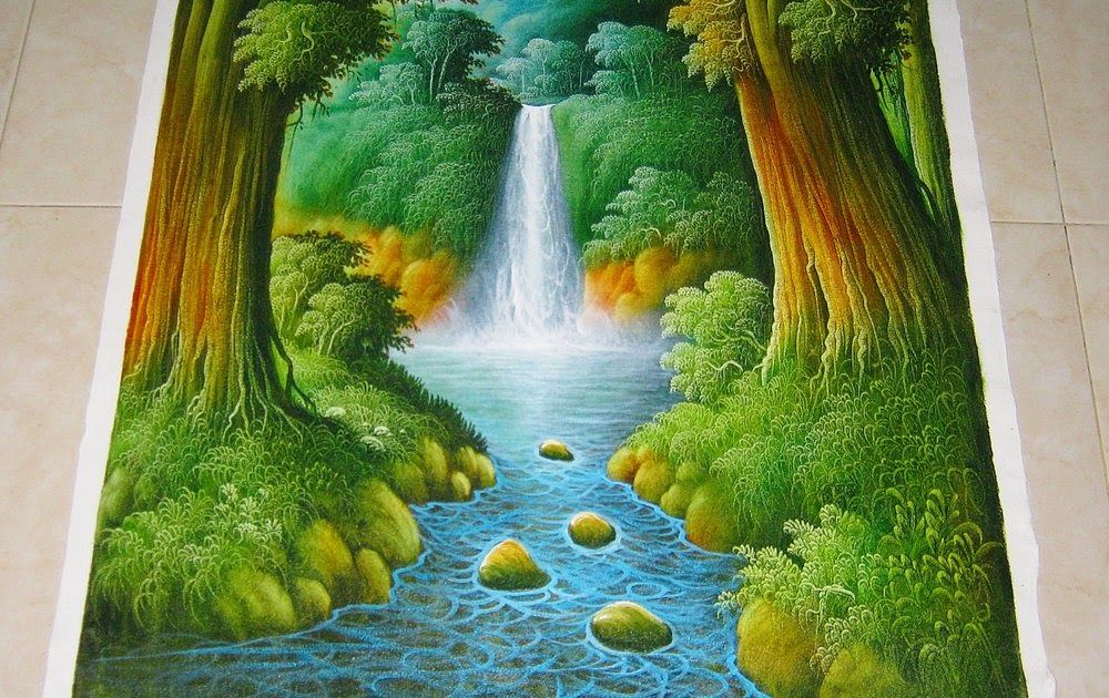 Detail Menggambar Pemandangan Air Terjun Nomer 46