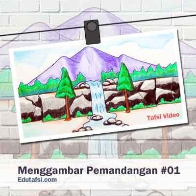 Detail Menggambar Pemandangan Air Terjun Nomer 51