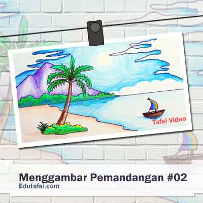 Detail Menggambar Pemandangan Pantai Nomer 43