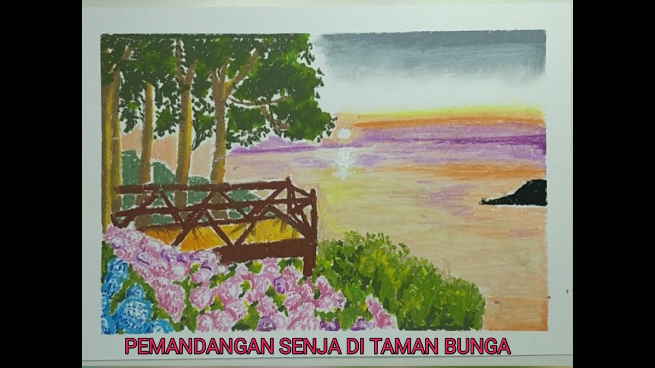 Detail Menggambar Pemandangan Senja Nomer 34