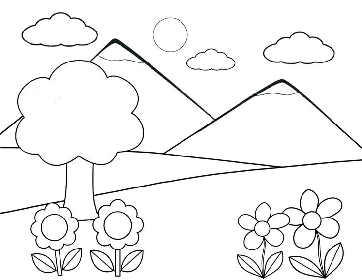 Detail Menggambar Pemandangan Untuk Anak Tk Nomer 5