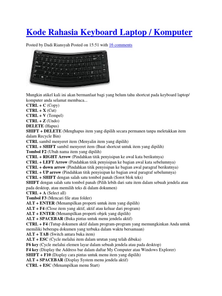 Detail Kode Rahasia Keyboard Komputer Nomer 4