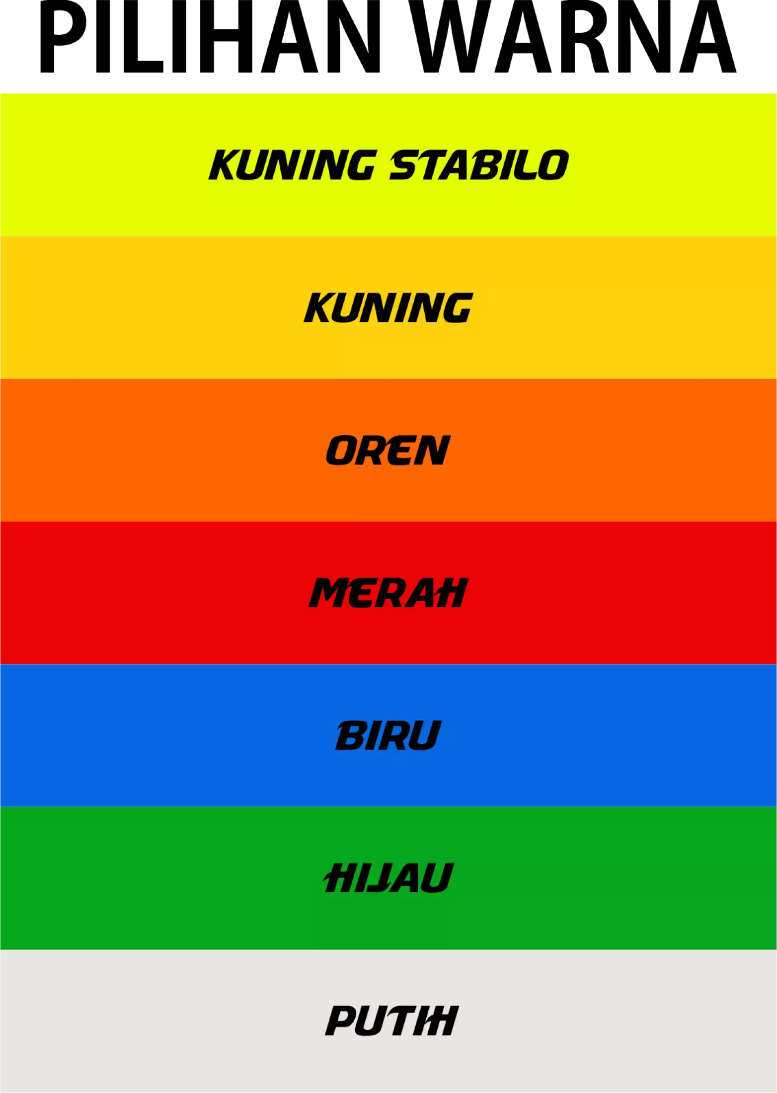 Detail Kode Warna Kuning Stabilo Nomer 10