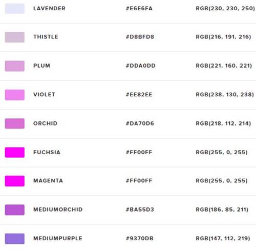 Detail Kode Warna Web Nomer 45