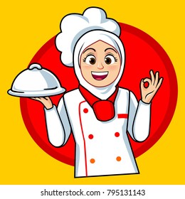 Detail Koki Hijab Vector Nomer 32