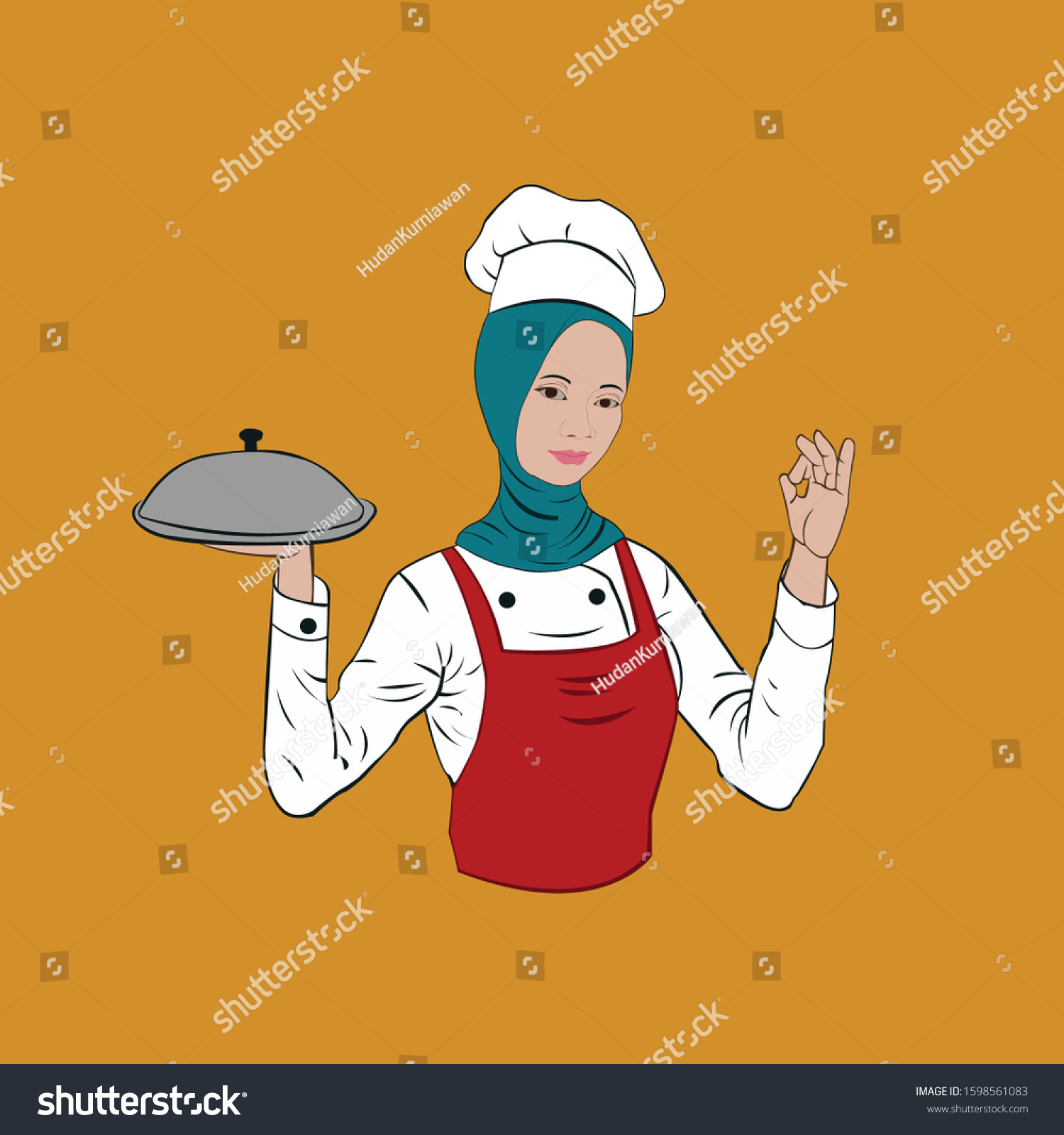 Detail Koki Hijab Vector Nomer 43