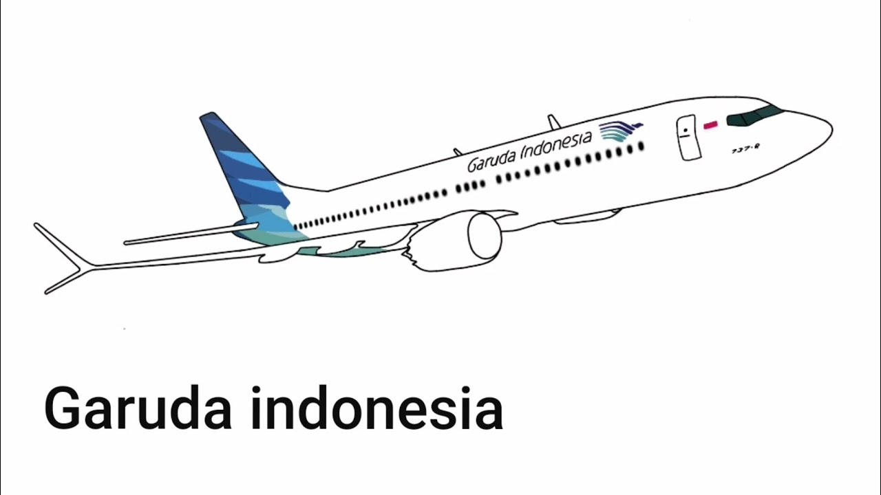 Detail Menggambar Pesawat Garuda Nomer 2