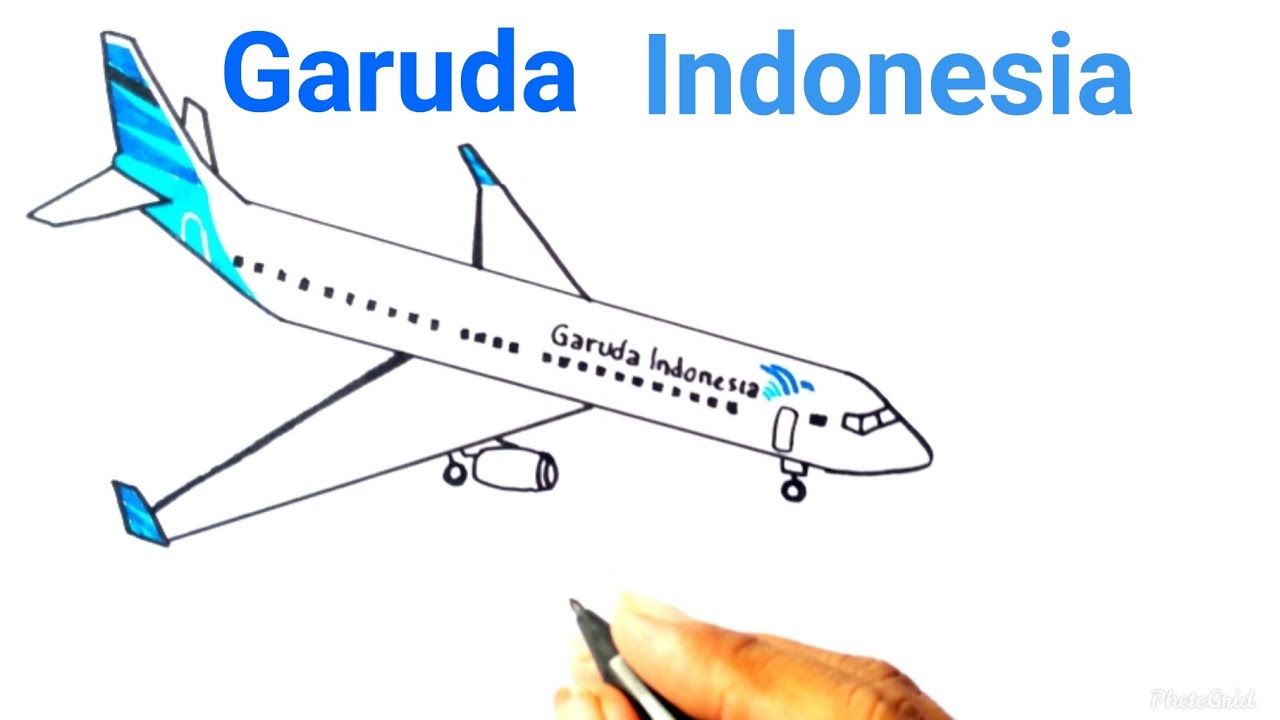 Detail Menggambar Pesawat Garuda Nomer 3