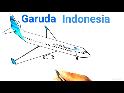 Detail Menggambar Pesawat Garuda Nomer 21