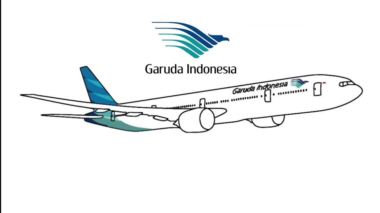 Menggambar Pesawat Garuda - 57+ Koleksi Gambar